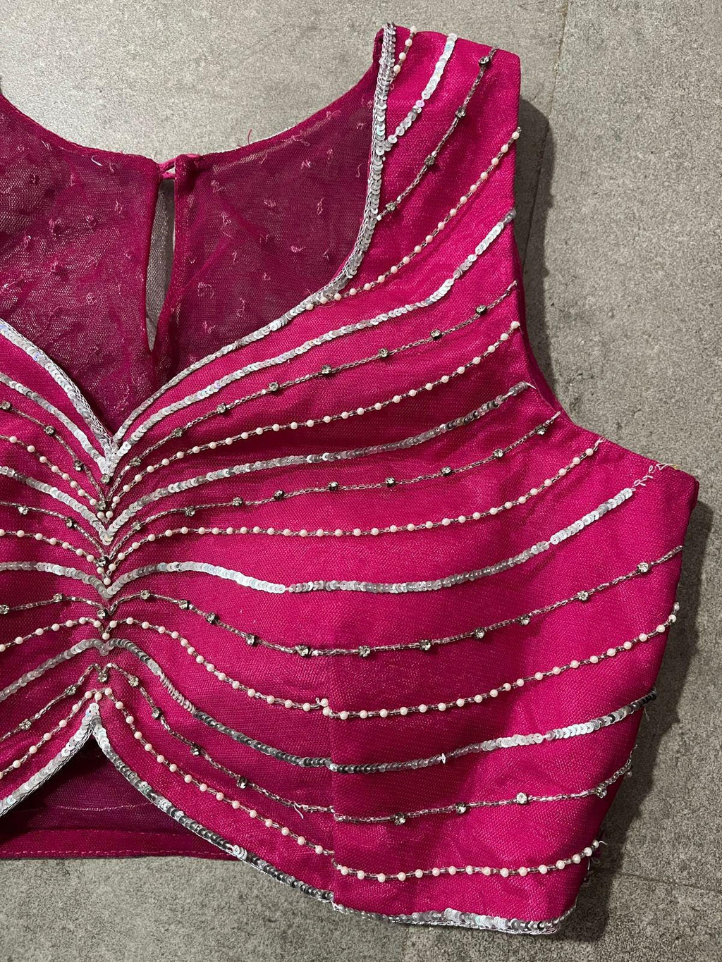 Pink Sequin Lehenga Choli with Dupatta, Indian Wedding Outfit