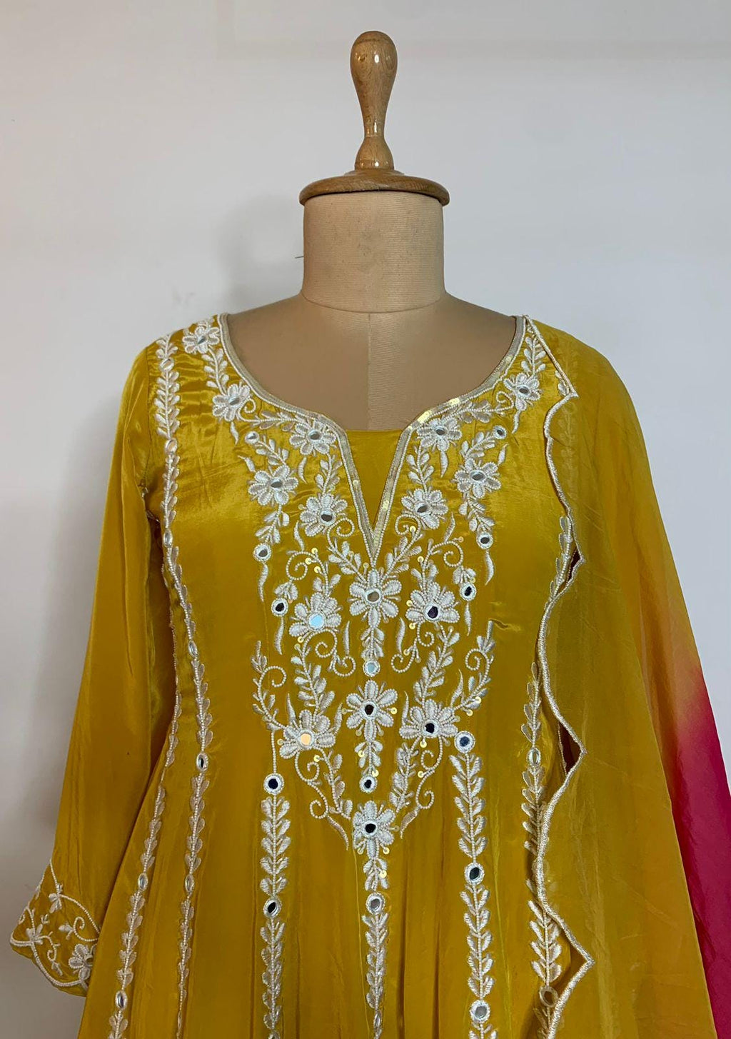 Pakistani Anarkali Salwar Kameez Suit with Embroidery & Dupatta