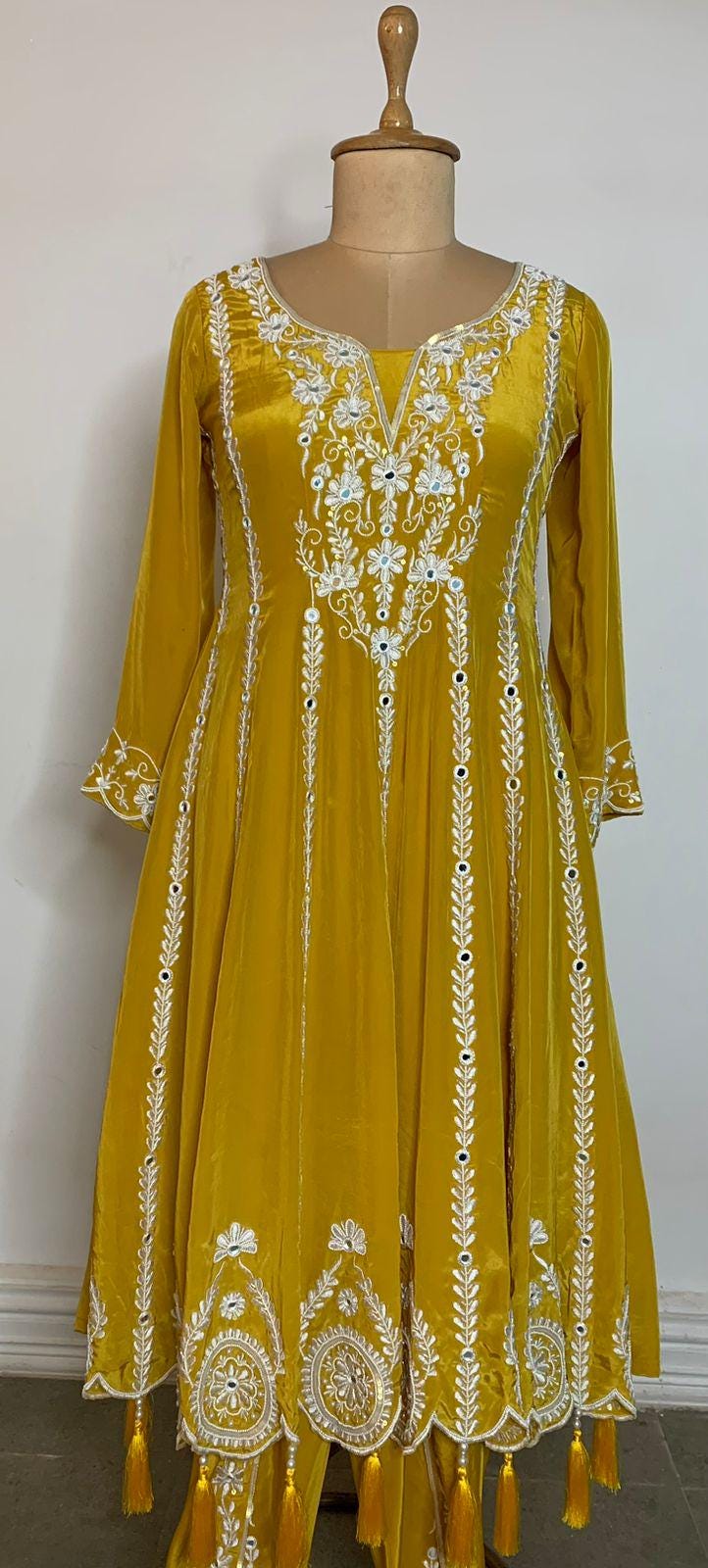 Pakistani Anarkali Salwar Kameez Suit with Embroidery & Dupatta