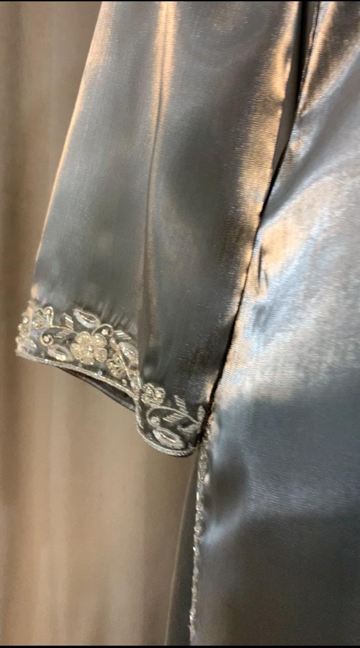 Grey Pakistani Suit, Salwar Kameez with Dupatta, Indian Wedding Outfit, Party Wear Dress