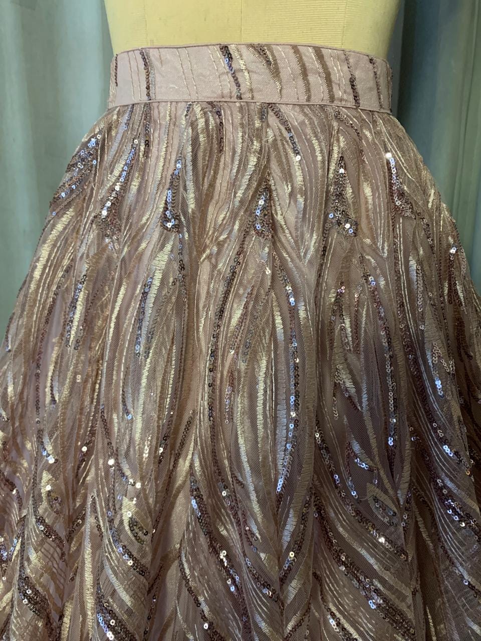 Sequin Skirt, Sparkly Prom, A-Line Evening