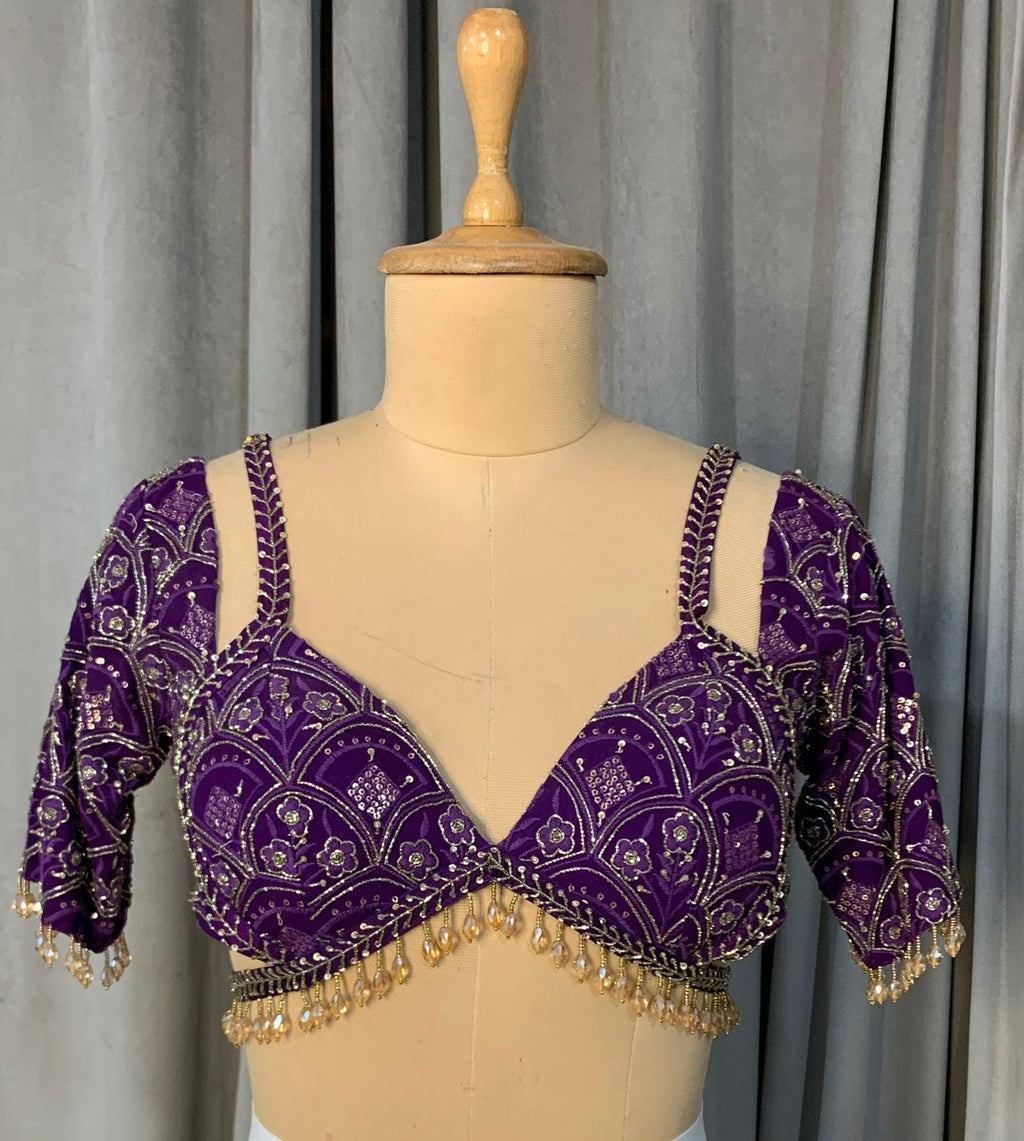 Purple Lehenga Choli Set, Indian Wedding Outfit, Designer Party Wear